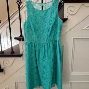 Calvin Klein Aqua Lace Dress